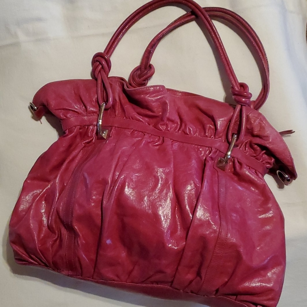 Beautiful pink leather bag,